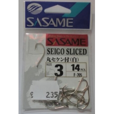 Anzois Sasame Seigo Sliced nº3 F-705 Nickel 14 Pcs
